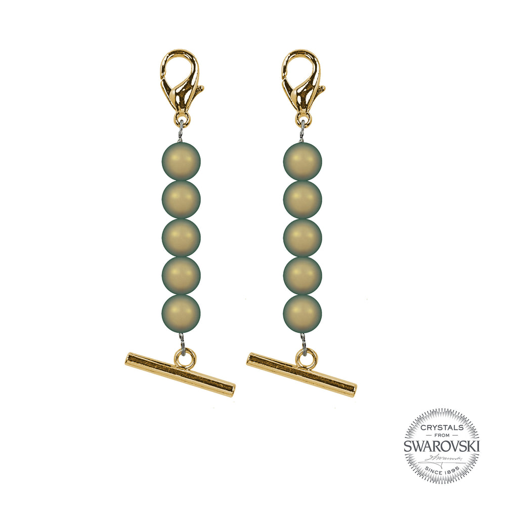 SWAROVSKI PEARLS CHAIN - IRIDESCENT GREEN - Luxtrada