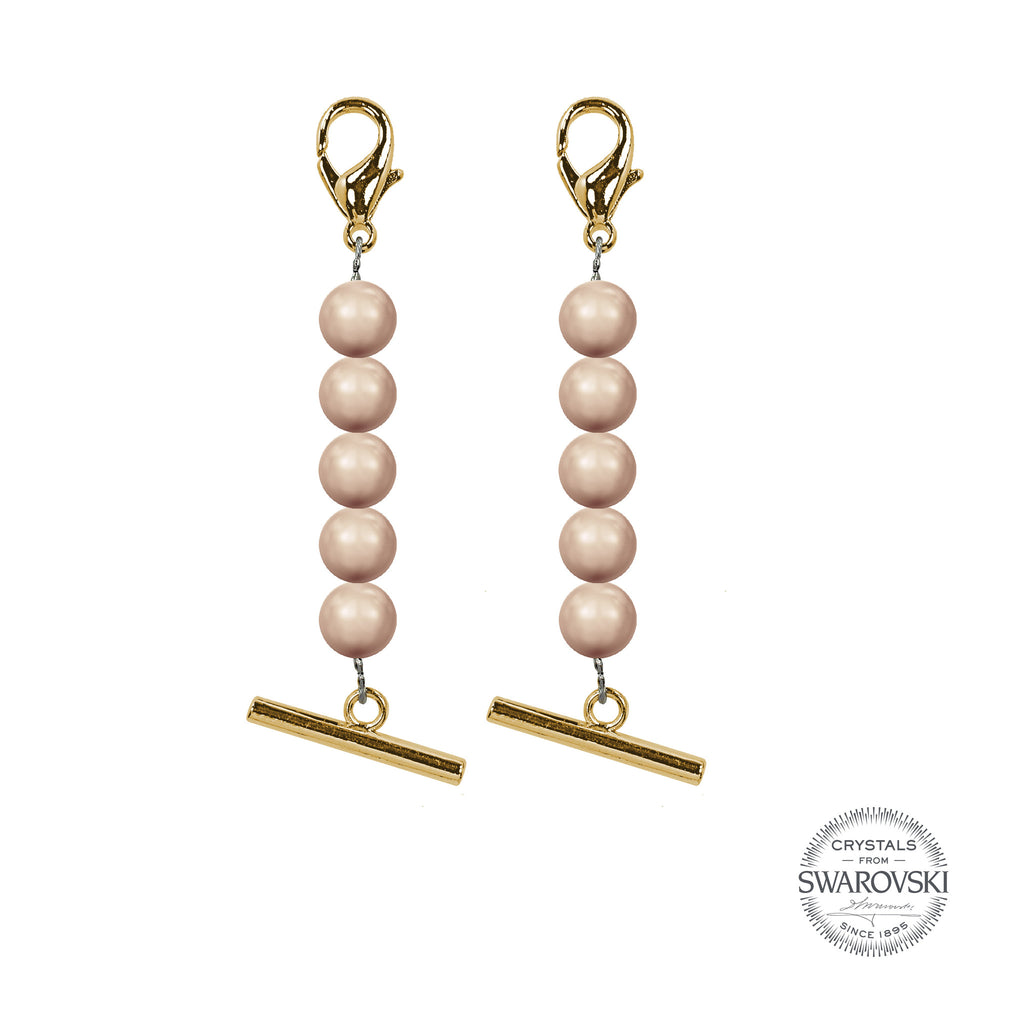 SWAROVSKI PEARLS CHAIN - ROSE GOLD - Luxtrada