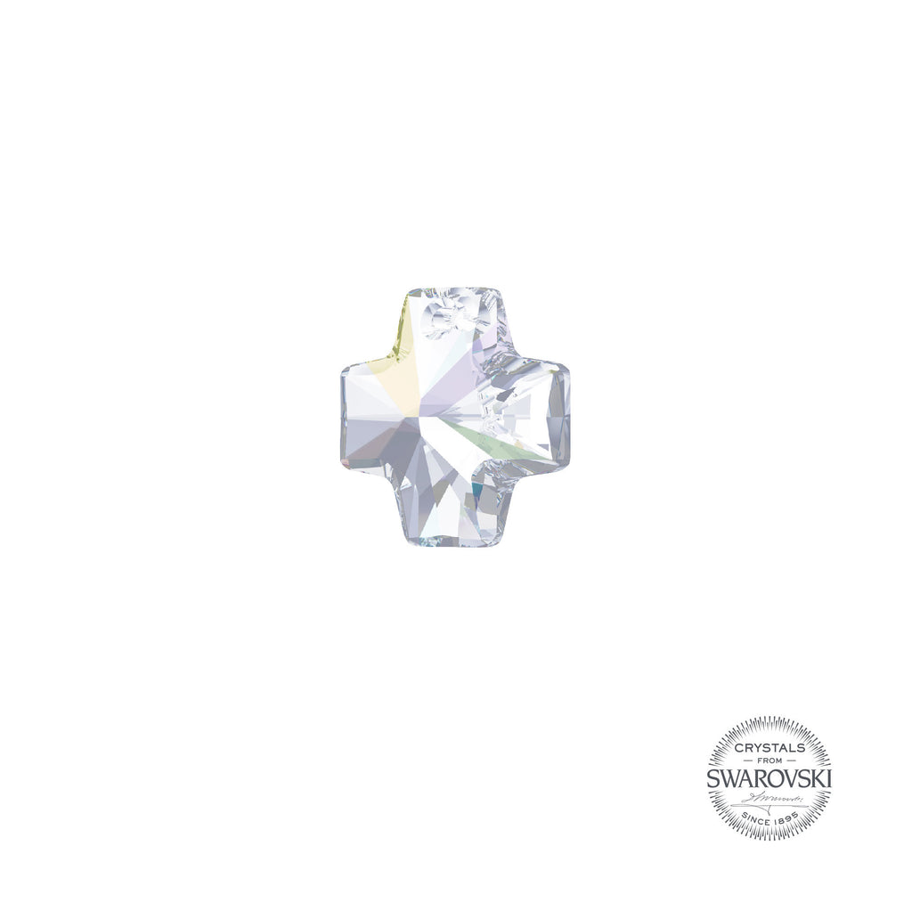 SWAROVSKI CROSS CRYSTAL CHARM - AURORE BOREALE - Luxtrada