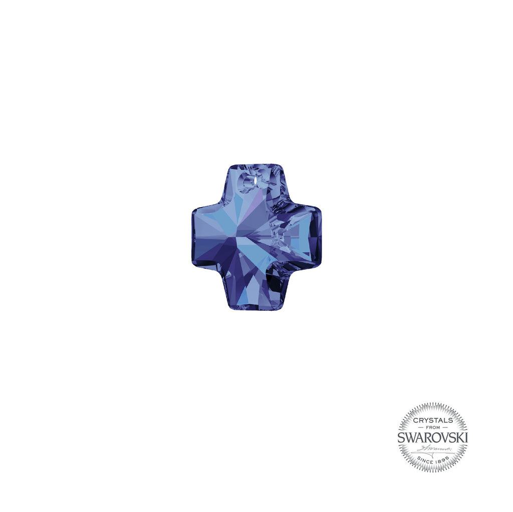 SWAROVSKI CROSS CRYSTAL CHARM - HELIOTROPE - Luxtrada