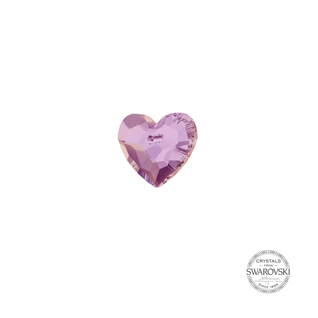 SWAROVSKI HEART CRYSTAL CHARM - LILAC SHADOW - Luxtrada