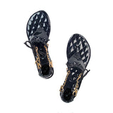 CICI ATHENA BIKINI SANDAL - BLACK - Luxtrada