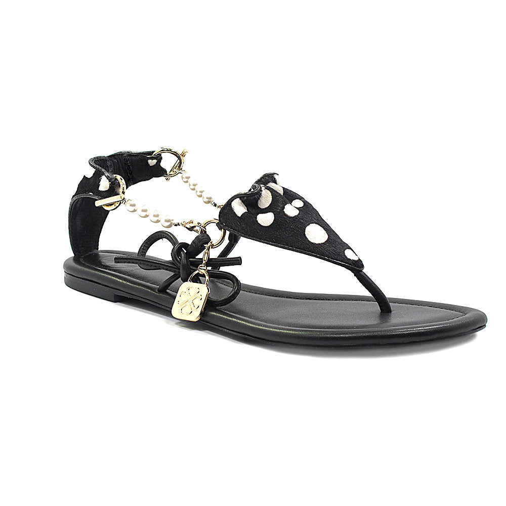CICI BELLO BIKINI SANDAL - BLACK POLKA DOTS - Luxtrada