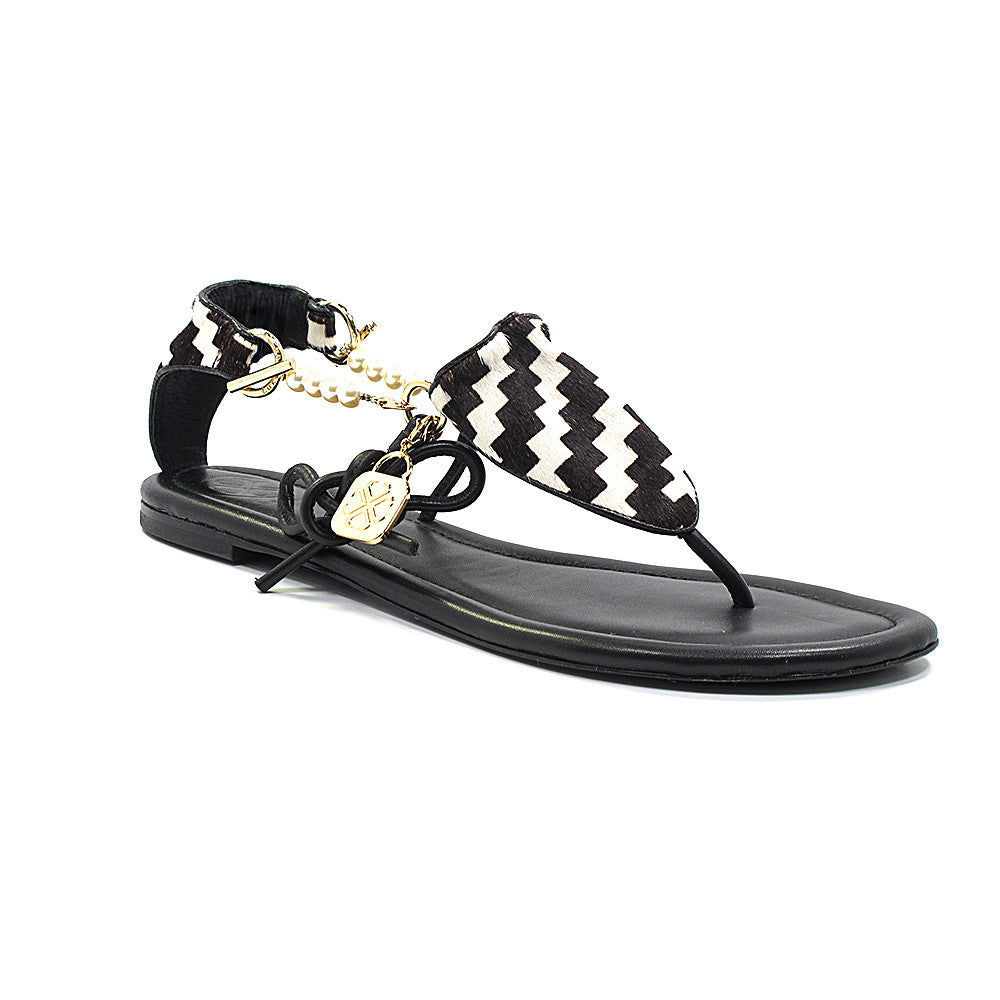 CICI BELLO BIKINI SANDAL - BLACK/WHITE - Luxtrada