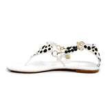 CICI BELLO BIKINI SANDAL - WHITE POLKA DOTS - Luxtrada