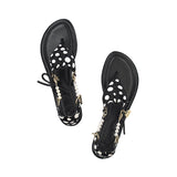 CICI BELLO BIKINI SANDAL - BLACK POLKA DOTS - Luxtrada