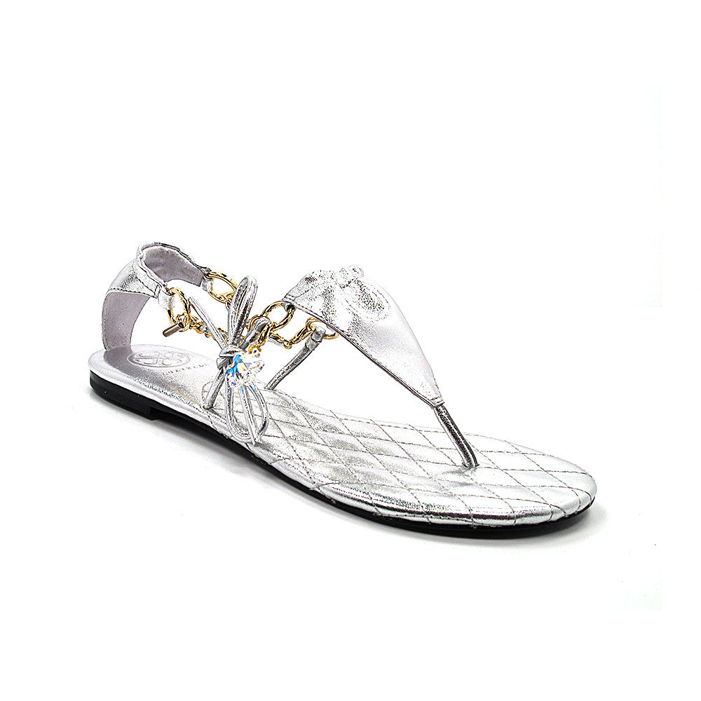 CICI HERA BIKINI SANDAL - SILVER - Luxtrada