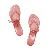 PURE DIAMOND BIKINI THONG - CORAL - Luxtrada