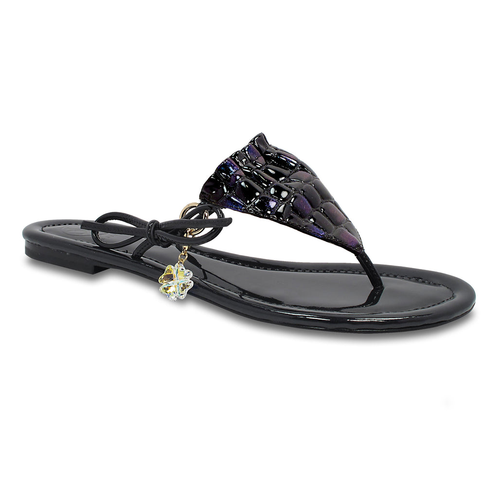 SICILY PEBBLE BIKINI THONG - SAPPHIRE - Luxtrada