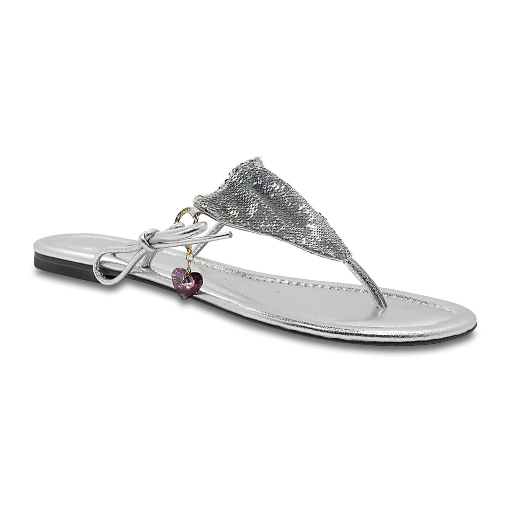 SICILY PRINCESS BIKINI THONG - SILVER - Luxtrada