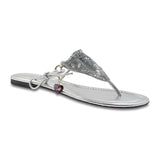 SICILY PRINCESS BIKINI THONG - SILVER - Luxtrada