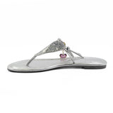 SICILY PRINCESS BIKINI THONG - SILVER - Luxtrada