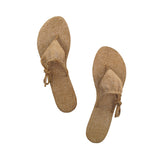 PURE DENIM BIKINI THONG - KHAKI - Luxtrada