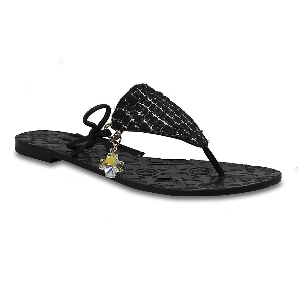 SICILY VICTORIAN BIKINI THONG - EBONY - Luxtrada