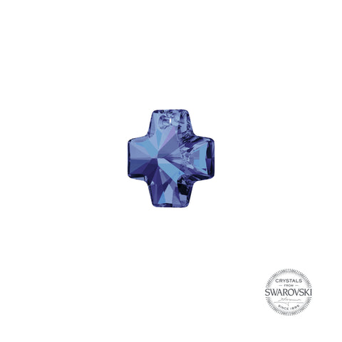 SWAROVSKI CROSS CRYSTAL CHARM - HELIOTROPE