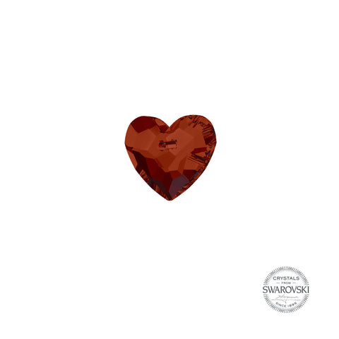 SWAROVSKI HEART CRYSTAL CHARM - RED MAGMA
